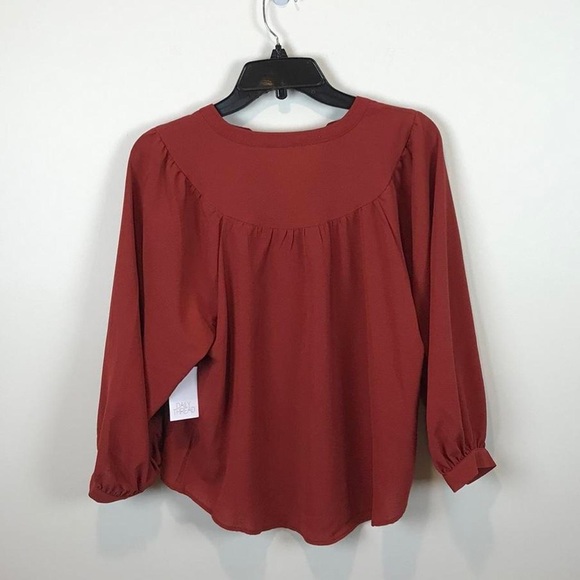 NWT Rust button down blouse - Picture 4 of 4